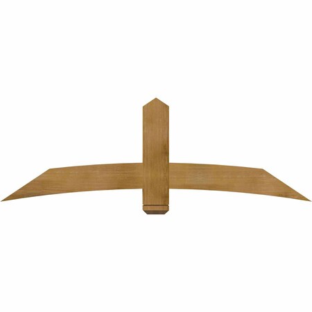 Ekena Millwork Bellingham Rough Sawn Timber Gable Bracket, Western Red Cedar, 72"W x 24"H x 4"D x 6"F, 8/12 Pitch GBW072X24X0406BEL00RWR